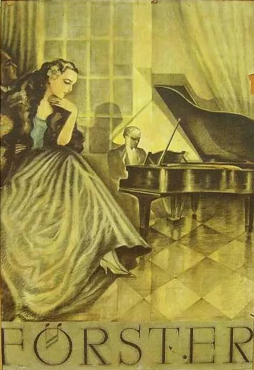 Старинный постер August Förster